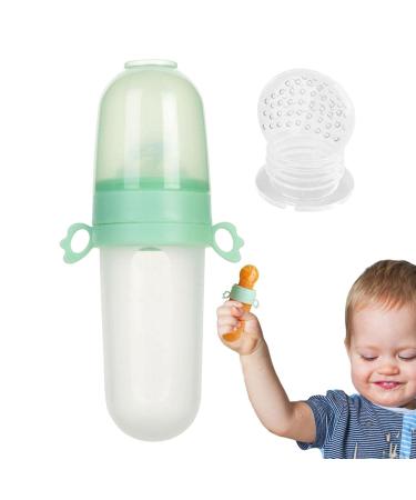 Pologmase Baby Food Bottle & Pacifier | Fresh Food Dispenser & Silicone Bags for Toddlers - Green - Buy Online on GoSupps.com