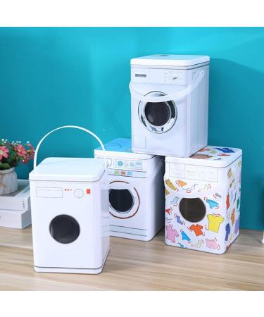 ISAKEN Washing Powder Storage Metal Laundry Powder Storage Box Washing Powder Bucket Detergent Box Laundry Detergent Dispenser Laundry Powder Storage Box Container White - Buy Online on GoSupps.com