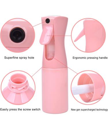 Continuous Spray Bottle 6.8oz/200ml Pink - Refillable Ultra Fine Misting Sprayer for Hairstyling, Cleaning, Salons & More - Buy Online on GoSupps.com