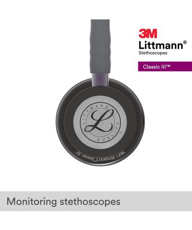 3M Littmann Classic III Stethoscope - Smoke Chestpiece, Gray Tube, Violet Stem, 27 inch - Buy Online on GoSupps.com