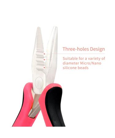 Neitsi Pink Hair Extensions Pliers Set - 2PCS Microlinks & Bead Tool for Easy Hair Extension Removal & Application - Buy Online on GoSupps.com
