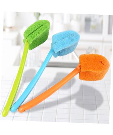 Solustre 3-Pack Cleaning Sponge Pads - Versatile Kitchen & Household Scrub Brushes with Handle for Effective Cleaning - Buy Online on GoSupps.com