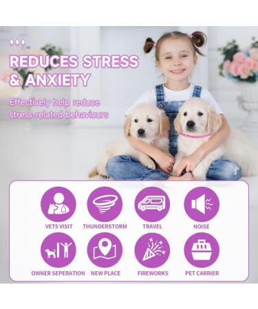 Shop Woyamay Calm Collar for Dogs - Adjustable Luminous Calming Collar with Pheromones | Stress Relief for All Sizes | 2-Piece Set in Hot Pink & Red - Buy Online on GoSupps.com
