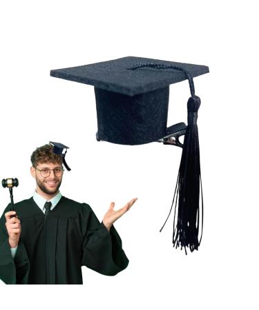 Fiakup Graduation Hat Insert | 3D Graduation Hat Hairpin 3D Graduation Hat Hairpins Dress up Photo Decoration Supplies for Graduation Black