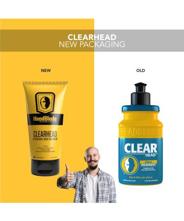 HeadBlade ClearHead Men's Aftershave Lotion - 5oz - Prevent Ingrown Hair & Irritation - Buy Online on GoSupps.com