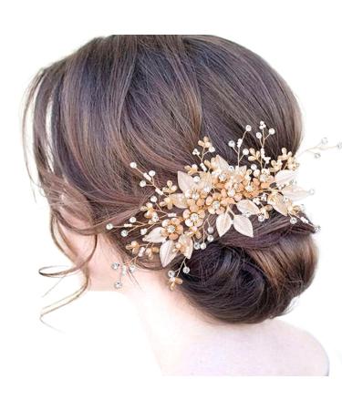 Silver Hair Accessories Bride Wedding Hair Comb Bridal Hair Accessories for Women Flower Rhinestone Headpiece Bridal Pearl Hair Accessories for Girls