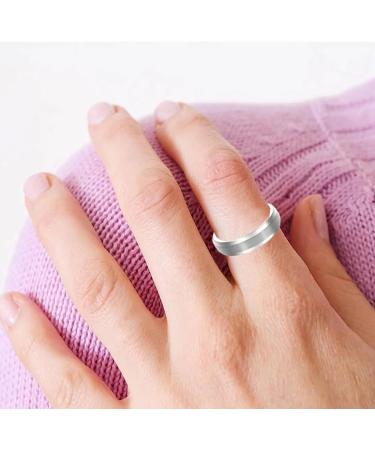 Phcozy Copper Magnetic Therapy Rings for Arthritis Pain Relief - Adjustable Size Silver Matt - 2 PCs for Men & Women - Buy Online on GoSupps.com