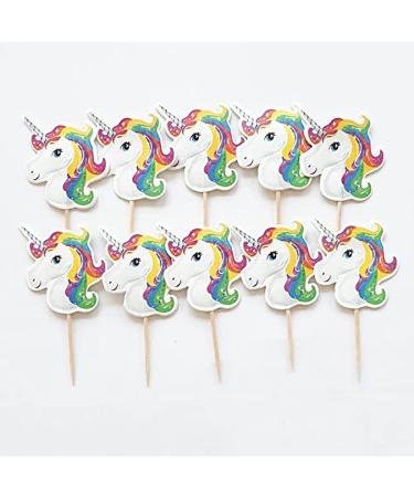 12pc Unicorn Cupcake Topper and Unicorn Cupcake Wrapper Picks Boy Children Cartoon Unicorn Party Decoration Kid's Birthday Mickey Party Decoration Supplies  - Buy Online on GoSupps.com