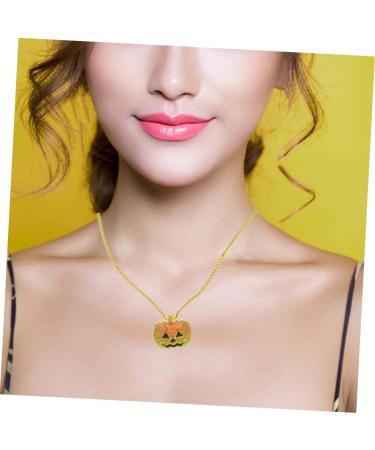 CALLARON Pumpkin Lamp Necklace Necklaces A Necklace Chokers Halloween Necklace Decorations Zircon Inlaid - Buy Online on GoSupps.com