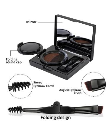 Double Color Air Cushion Eyebrow Cream - Waterproof Gel for Eyebrow Shaping & Defining Liquid Brow Powder with Brush (01) - International Shipping Available - Buy Online on GoSupps.com