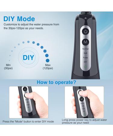 PECHAM Upgraded Cordless Water Flosser - Portable Oral Irrigator IPX7 Waterproof - 4 Jet Tips & Tongue Cleaner - USB Rechargeable - 3 Modes for Deep Oral Clean - Blue - Buy Online on GoSupps.com
