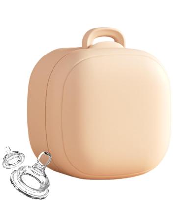 Buy Portable Silicone Pacifier Container | Dust-Proof & Easy to Clean | Ideal for Newborns | Travel & Outdoor Use - Apricot - Buy Online on GoSupps.com
