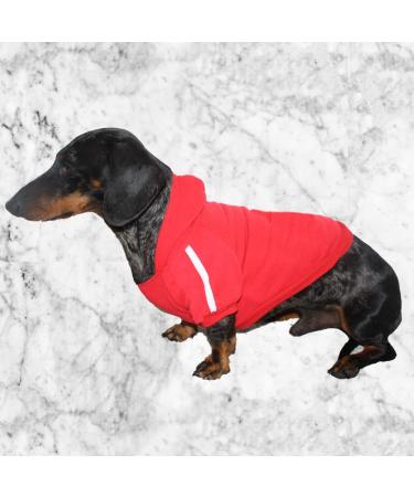 Ducomi 100% Cotton Dog Sweatshirt - Warm Monochrome Coat for Dogs of All Sizes (XS to 9XL) - Stylish Red Sweater for Small & Large Breeds - Buy Online on GoSupps.com