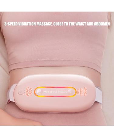Portable Heating Pillows for Cramps & Back Pain - 3 Gears Fast Warming Intelligent Massage | Pink Electric Waist Belt Gifts for Women & Girls - Buy Online on GoSupps.com