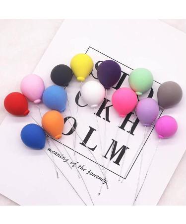 CiCy 24 Piece Colorful Balloon Cake Topper Clay Balloon Cake Picks Round Shape Balloons Dessert Cupcake Topper for Birthday Wedding Party Cake Decoration - Buy Online on GoSupps.com