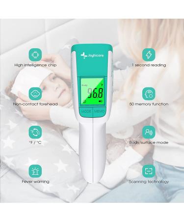 Joyhicare Touchless Infrared Forehead Thermometer - Medical Grade with Fever Alarm and Memory Function for Adults, Kids, and Babies - Accurate Instant Readings - Buy Online on GoSupps.com