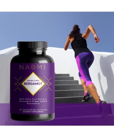 NAOMI Italian Citrus Bergamot 500mg Supplement - Cardiovascular Health & Antioxidant Support - 30 Veggie Capsules - Buy Online on GoSupps.com