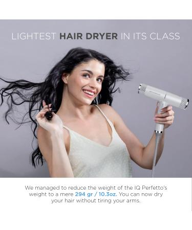 GAMA Italy Professional Hair Dryer - IQ Perfetto Lightweight & Powerful Salon Blow Dryer with Diffuser & Nozzle Attachments (Under 1LB) - Shop Internationally - Buy Online on GoSupps.com