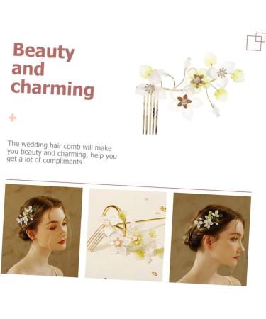 Beaupretty Bridal Headpieces manual bridesmaid New Chinese style Beautiful bride Metal womens headgear flower headpiece for women decoration Blossom Flower Decorations - Buy Online on GoSupps.com