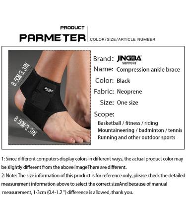 JINGBA Ankle Brace: Adjustable Athletics Tendon Wrap for Men & Women - One Size Fits All | Ankle Sleeve for Plantar Fasciitis & Achilles Support - Buy Online on GoSupps.com