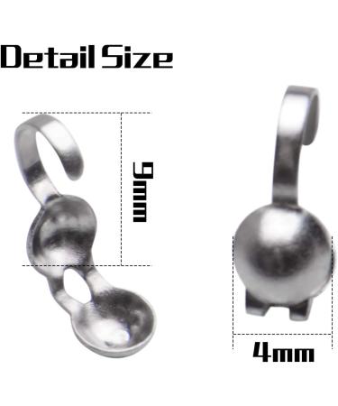 200Pcs Stainless Steel Calottes End Crimps for Jewelry Making - Buy Online on GoSupps.com