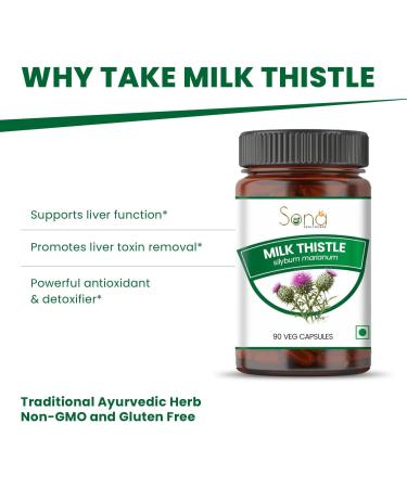 SONA Milk Thistle Capsule- 1000mg Veg Capsules 90 Count (Pack of 1) - Buy Online on GoSupps.com