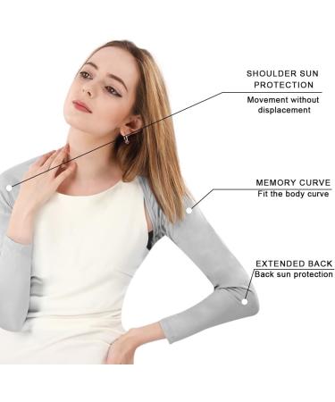 TSLRSA UV Protection Bolero | 2-Piece Cooling Scarf Arm Cuffs with Finger Holes - Blue & Purple - Buy Online on GoSupps.com
