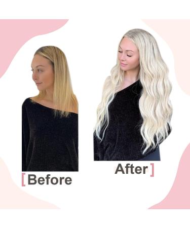 Easyouth Keratin U Tips - 22 Inch White Blonde Real Hair Extensions | 50g Keratin Bonding Remy Hair #1000 - Buy Online on GoSupps.com