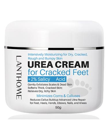 Urea Foot Cream Foot Cream for Cracked Heels and Dry Skin Urea Cream Cracked Heel Repair Cream for Feet and Hand Deep Moisturizing Callus Remover for Hand Foot Body Care (50g)