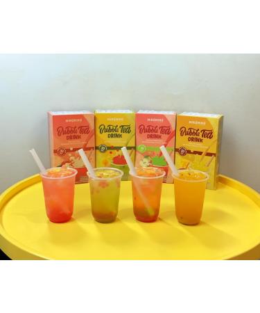 MiruMiru Bubble Tea Kits - Mango Pearls Passion Fruit Nectar & Oolong Tea (6 Drinks Straws Included) - International Shipping Available - Buy Online on GoSupps.com