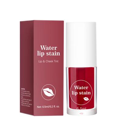 Pruojhw Water-based lip tint long-lasting natural application for lips and cheeks for women students travelers makeup lovers everyday life parties weddings and stage performances.
