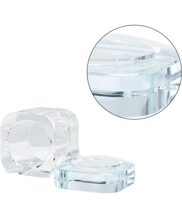 Dish Cups for Nail Art Acrylic Liquids Clear Glass Nail Monomer Liquids Bowl Dampen Dish Acrylic Powder Holder Glass Jar Brush Cleaning Cup Pink - Buy Online on GoSupps.com