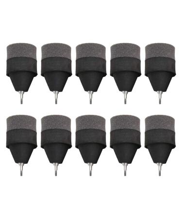 Eyourlife 10 Pack Black Foam Archery Arrowhead Soft Sponge Arrow Heads Game Practice Broadheads Tips for Archery Combat Game CS Shooting 10 Foam Arrowheads