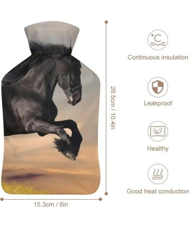 Hot Water Bottle with Lid - Rubber Horse Design for Pain Relief Cramps & Foot Warmer | Ideal Hot & Cold Therapy - Buy Online on GoSupps.com