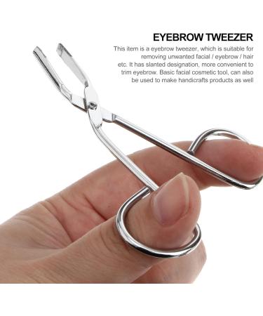 Magiclulu Clip Handle Eyebrow Tweezers | Beveled Eyebrow Hair Remover & Plucker Scissors for Precision Grooming - Shop Internationally! - Buy Online on GoSupps.com