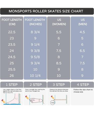 Adult High-top Roller Skates- PU Leather Double Row Rollerskates for Women - Adjustable Fast Braking - Indoor Outdoor Derby Skate - Black - Women's 7/ Men's 6 - Buy Online on GoSupps.com