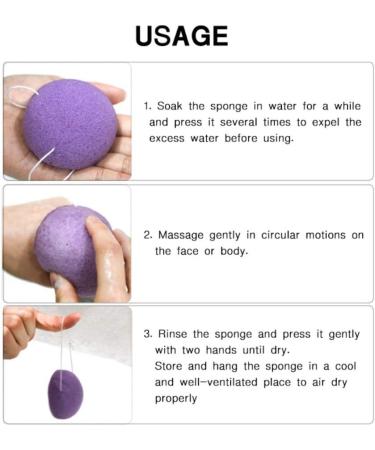 Konjac Sponge for Gentle Facial Cleansing | Natural Plant Fiber Peeling & Activated Bamboo for All Skin Types - Buy Online on GoSupps.com