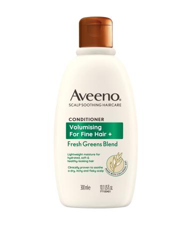 Aveeno Volumising For Fine Hair + Fresh Greens Blend Scalp Soothing Oat Conditioner 300ml 300 ml (Pack of 1) - Buy Online on GoSupps.com