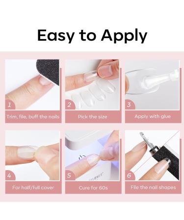 Modelones 500PC Nail Tips Set - Full Cover Squoval Nail Tips for DIY & Nail Studios | 10 Sizes Short Half Matte International Shipping - Buy Online on GoSupps.com