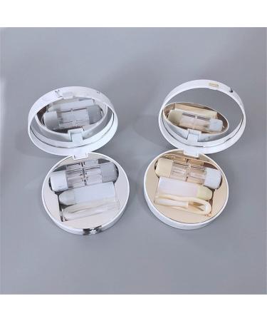 Infeksiya Round Contact Lens Case - Silver Travel Container for Contact Lenses | Perfect Gift & Care Box - Buy Online on GoSupps.com