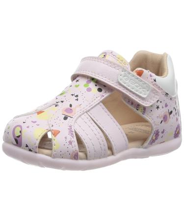 Geox Baby Girl's B Elthan Sandal 5 UK Child Lt Pink White