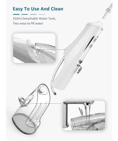 USB Rechargeable 4 Speed Water Flosser - Portable Teeth Cleaner for Home & Travel | Removes Tartar & Stains - Buy Online on GoSupps.com