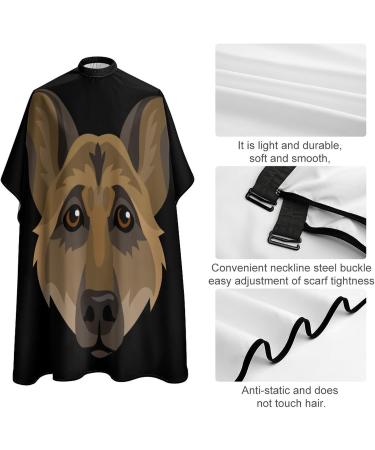 German Shepherd Dog Face Cutting Cape | Professional Hair Salon Apron with Snap Closure for Hairdressing - Buy Online on GoSupps.com