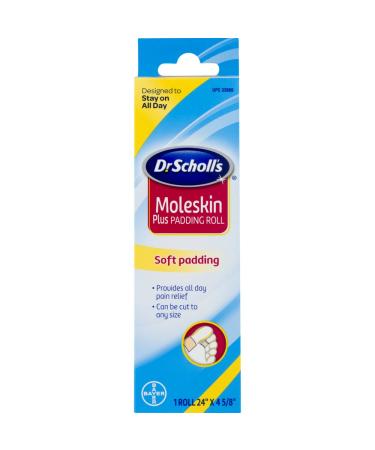 Dr. Scholl's Moleskin Plus Padding Roll 1 Each (Pack of 5)