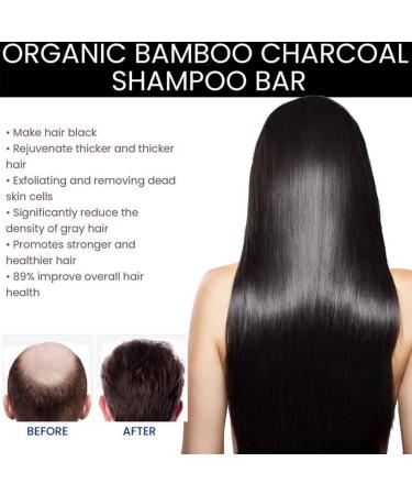 2pcs New Hair Darkening Charcoal Shampoo Bar Reverse Gray Hair Darkening Shampoo Mane Gray Reverse Bar Natural Organic Bamboo Charcoal Hair Darkening Shampoo Bar Hair Repair for All Hair Types - Buy Online on GoSupps.com