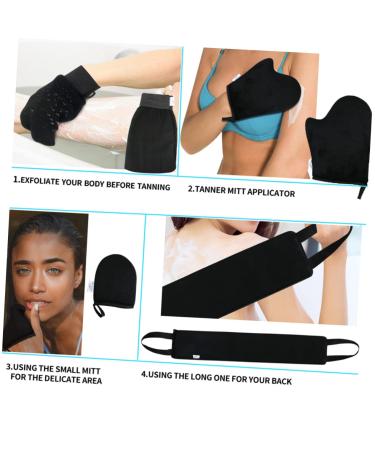 FOMIYES Baby Birthday Crown Back Wash Sponge & Microfiber Bath Towel - Tanning Scrubber & Bathing Essentials - 82x11x0.3cm Black - Buy Online on GoSupps.com