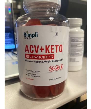 Simpli ACV Ketos Gummies 60 Count (2 Pack) - Health-Boosting Apple Cider Vinegar & Keto Gummies for Weight Management - Buy Online on GoSupps.com