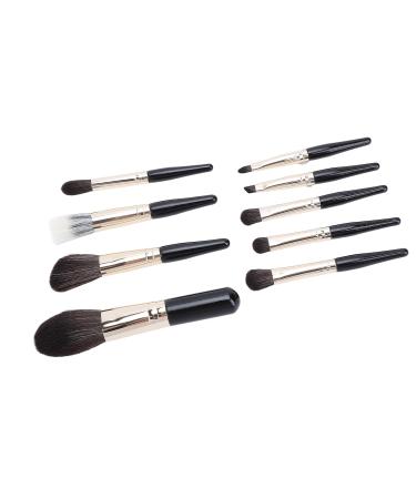 Small Makeup Brush Set - 9Pcs Travel-Friendly Fiber Brushes for Easy Powder Application (Black - Buy Online on GoSupps.com