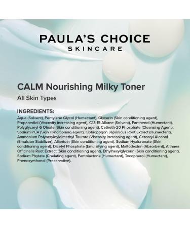 Paula's Choice Calm Nourishing Milky Toner - Immediately Hydrates Skin & Calms Redness - Reduces Visible Aging - with Allantoin - All Skin Types - 118 ml - Buy Online on GoSupps.com