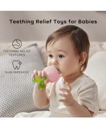 Bc Babycare BPA-Free Silicone Jellyfish Rattle Teether Pacifier - Pink | Toddler Toy & Stroller Accessory - US - Buy Online on GoSupps.com